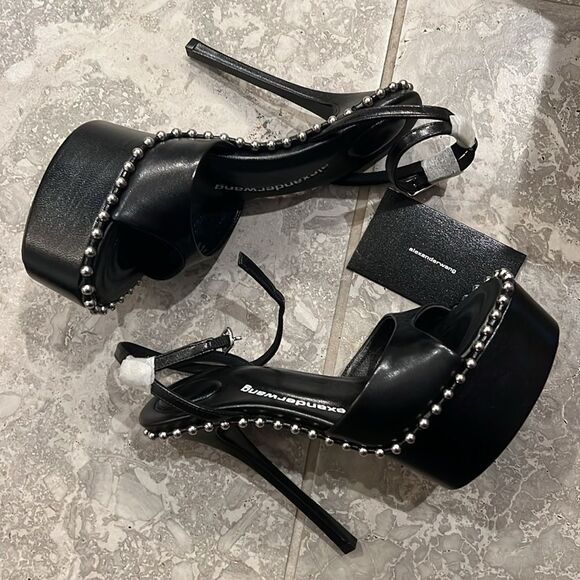 Alexander Wang Nova Ankle Strap 145 Studded Platform High Heel, New, Size 35.5 - Picture 9 of 16